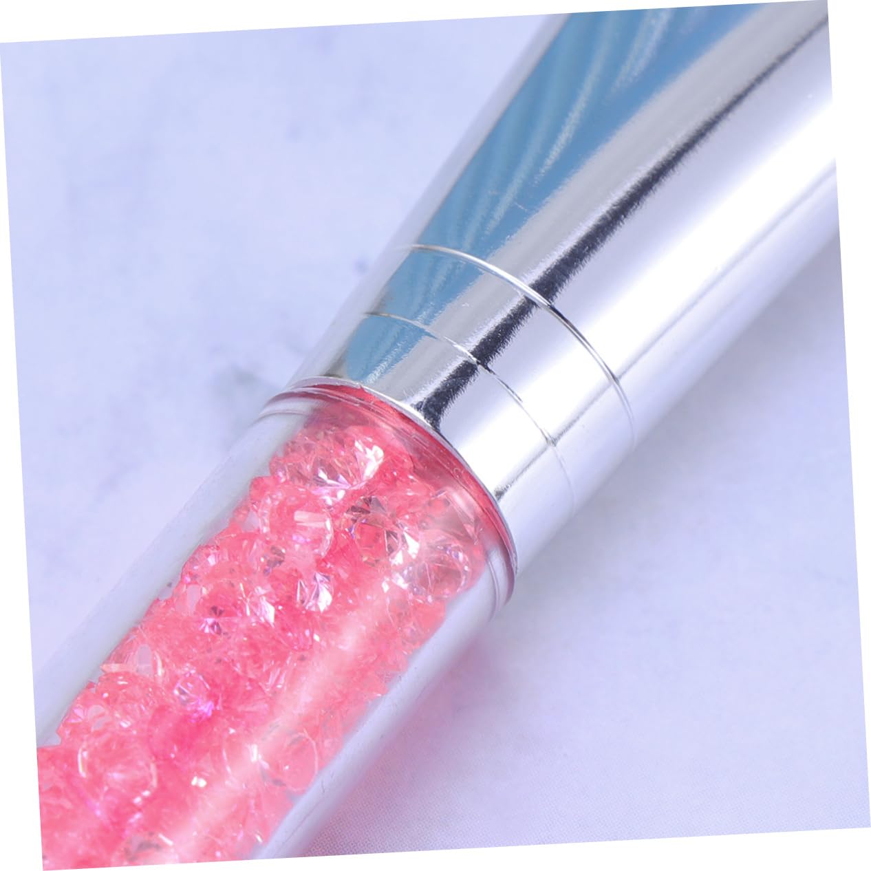 Healeved 1pc Silicone Face Mask Brush Rhinestones Makeup Applicator for Women Pink Beauty Tool
