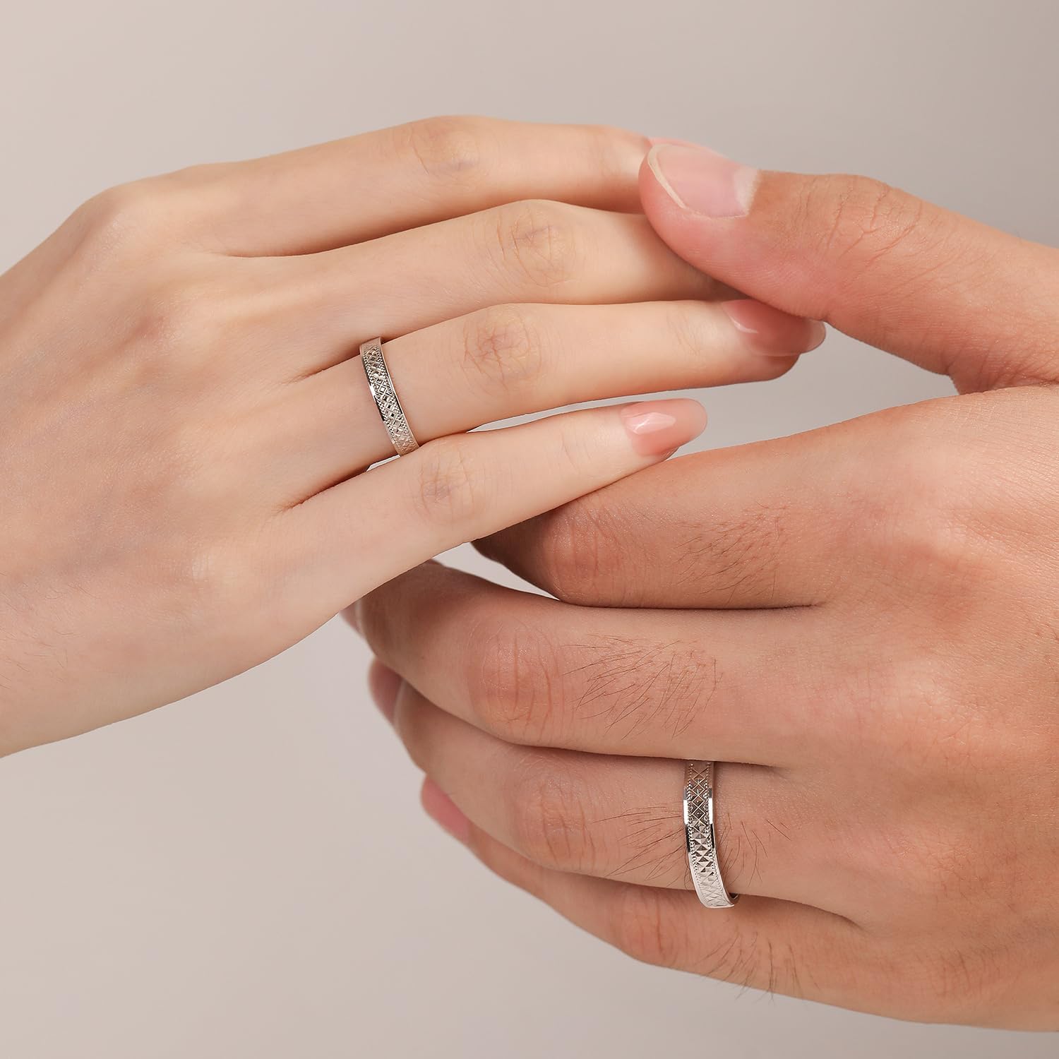 Meissa Couples Rings Promise Rings for Couples Matching Adjustable Wedding Rings His and Hers Engagement Rings Sterling Silver Bridal Jewelry, Anniversary Christmas Gifts