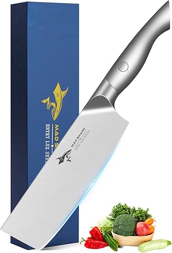 Nakiri - Cuchillo de chef para verduras de 7 pulgadas, cuchillo Usuba afilado, cuchillo multiusos con precisión y belleza, para el hogar y la cocina