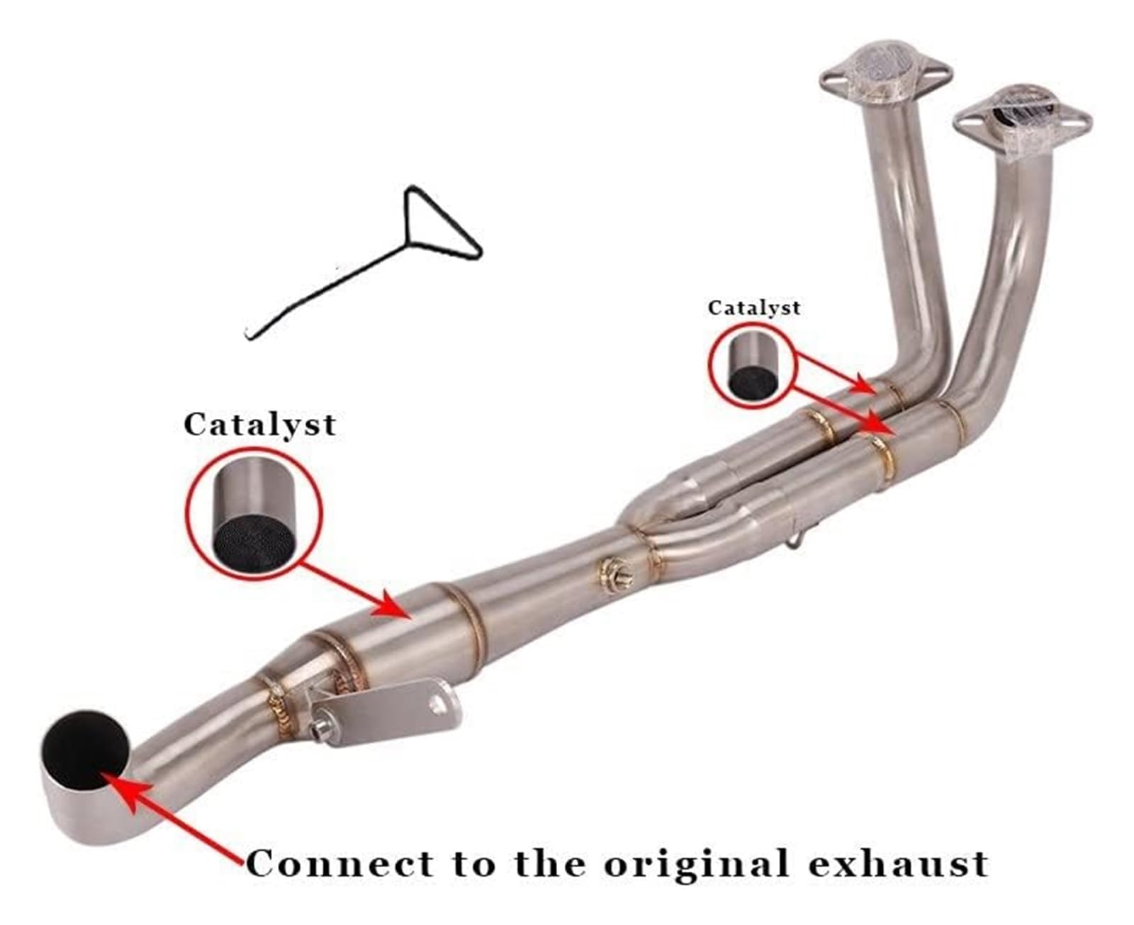 Für C600 Sport 650GT 2012-2015 Motorradauspuff Escape Modifiziertes Mittelverbindungsrohr Slip On Motorrad Auspuffrohr Mittelrohr(1)