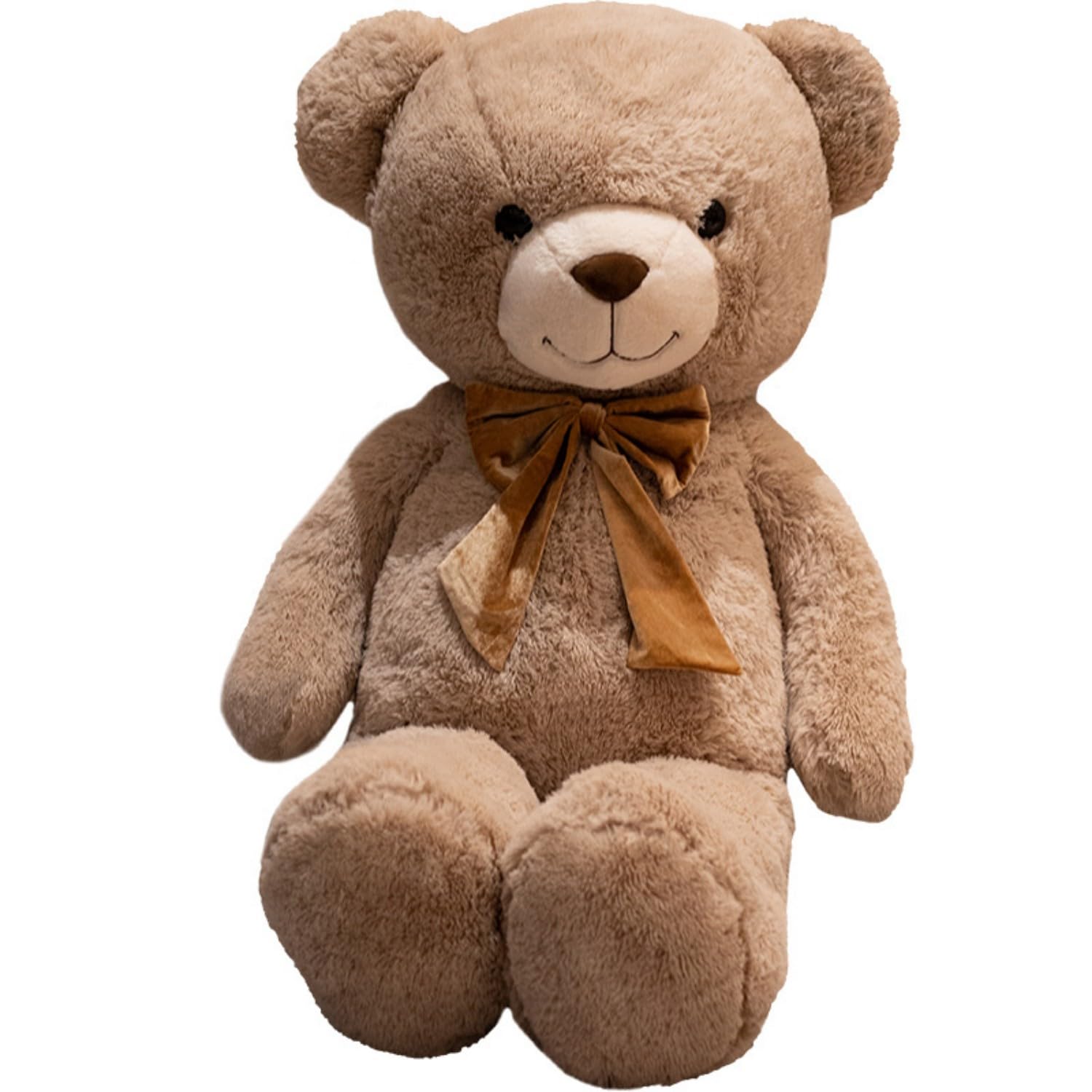 Riesen Teddy Teddybär Plüschtier großer Bär Kuscheltier Stofftier Valentinstag Geburtstag Geschenk für Freundin, Kinder, Khaki (120 cm,Khaki)