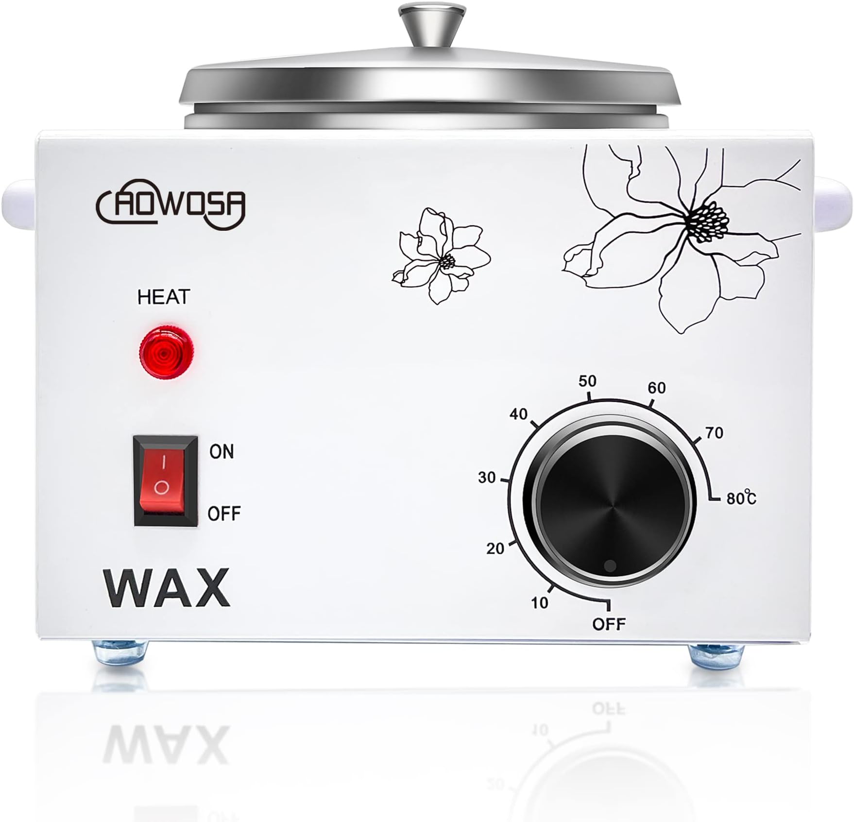 Single Wax Warmer Professional Electric Wax Heater Machine for Hair Removal, Large Waxing Pot Paraffin Facial Skin Body SPA Salon Equipment with Adjustable Temperature Set