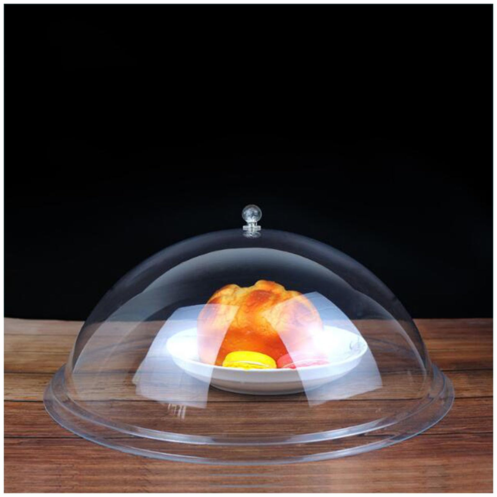 Pellicola trasparente antipolvere per alimenti, rotonda, 27,8 x 13,5 cm