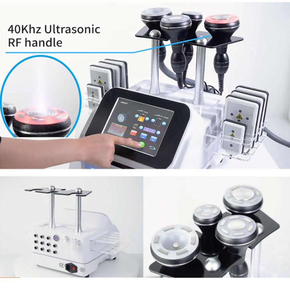 BCBKD 6 en 1 Lipocavitation Radiofrequence Machine 40K Cavitation Ultrasonique Et Radio Fréquence Appareil Amincissant Corps Beauté du Visage Anti-Cellulite Anti-Rides pour Visage Bras Abdomen