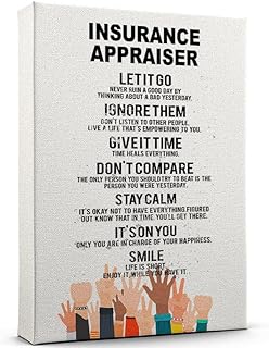 Customize Insurance Appraiser Canvas Painting, Insurance Appraiser Poster Decor Artwork Painting for Coworkers 18AZ1248
