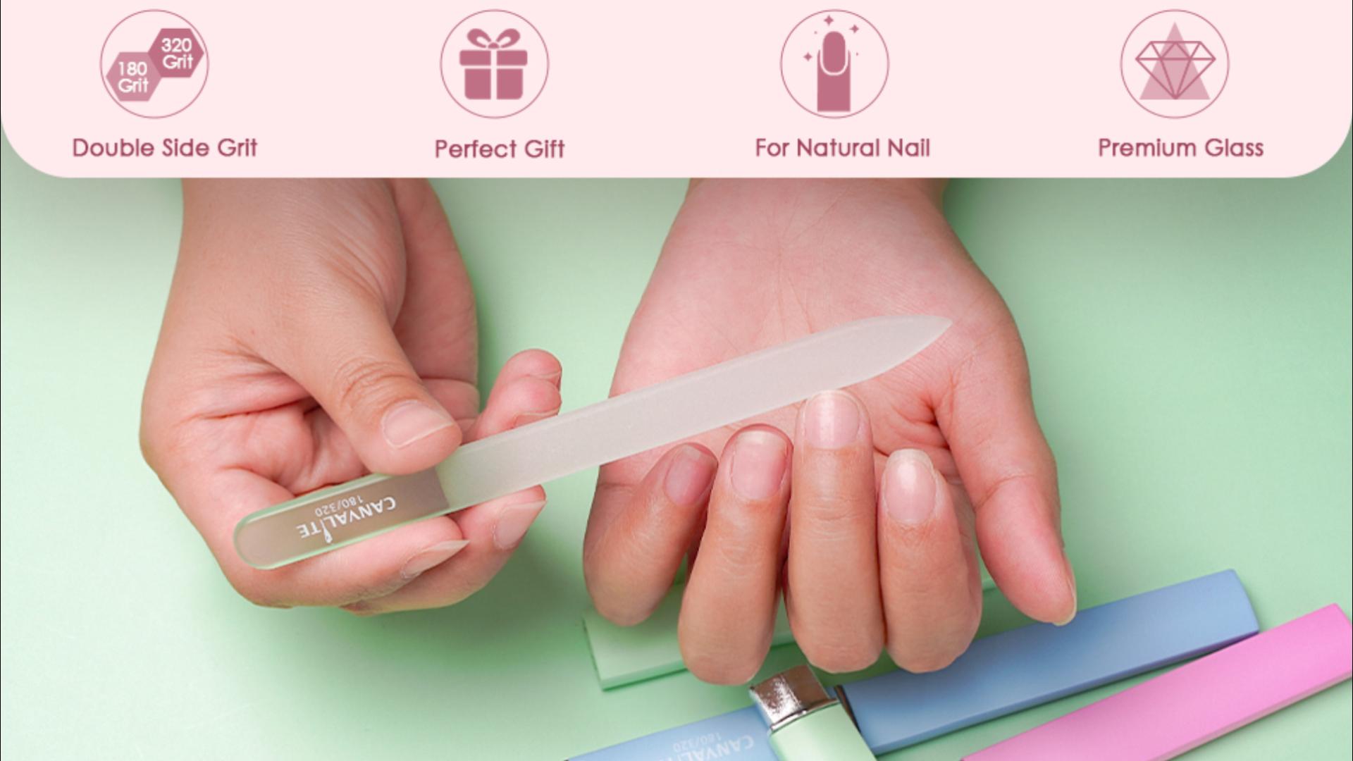 Vanitas_nailページ Amazon.com : CANVALITE Glass Nail Files for Natural Nails