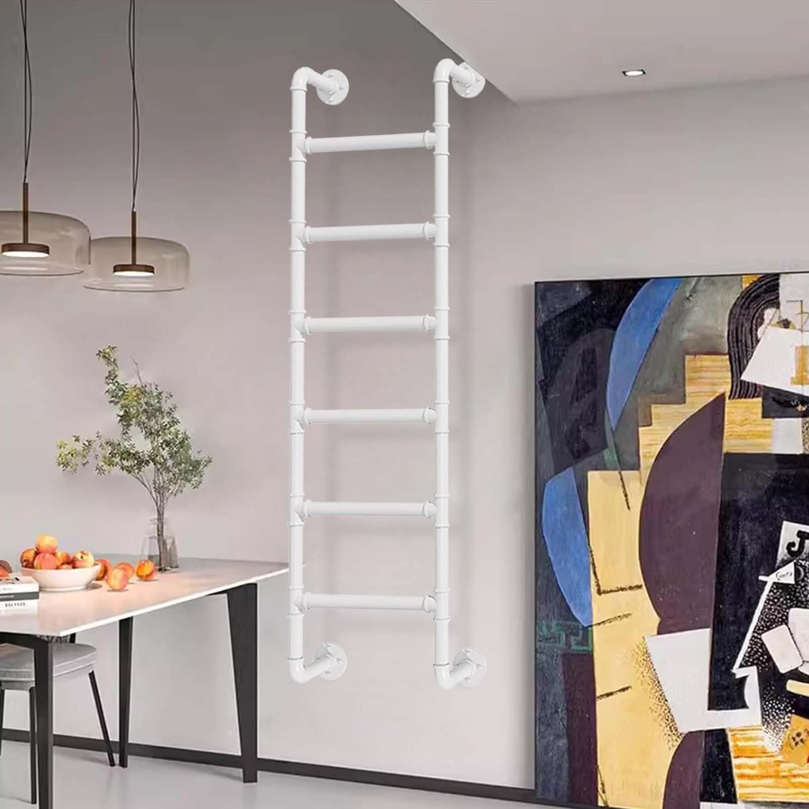 Échelle de secours blanche réglable pour mezzanine de studio ou chambre