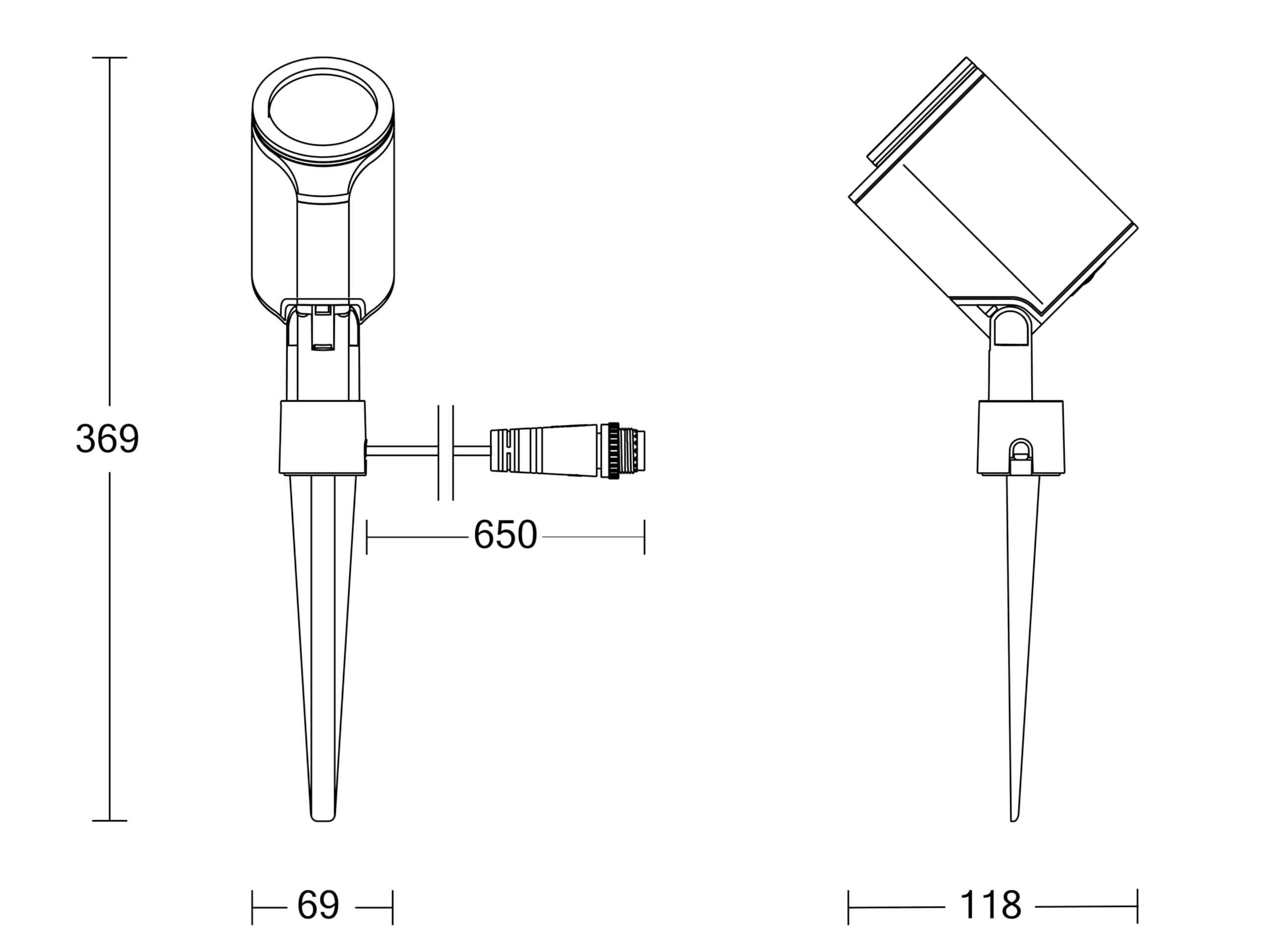 Steinel Spot Garden C 24V Starter-Set, inkl. 2x LED-Gartenstrahler mit Erdspieß und Zubehör, RGBWW, 16 Mio. Farben, App-Steuerung, Plug & Play, IP65, Anthrazit