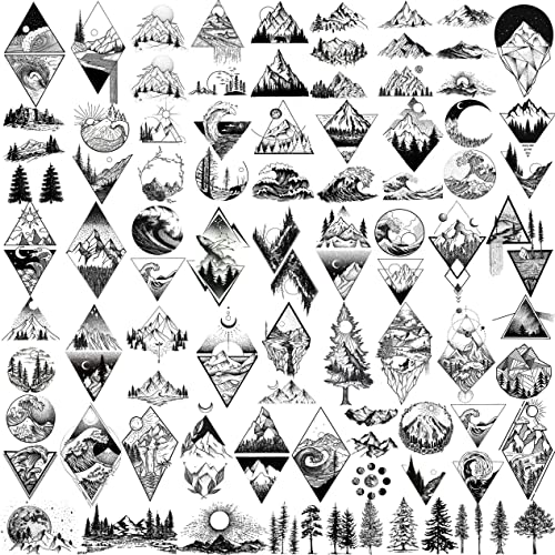 22 Sheets Geweir Extra Large Full Arm Temporary Tattoos Sleeve For Men Women Adults, 3D Lion Wolf Death Skull Black Spartan Warrior Realistic Fake Tattoo Stickers Kits, Punk Girls Tatoos Flower Sets