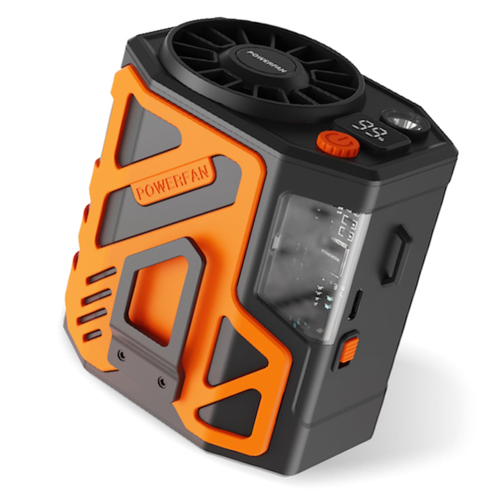 Portable Waist Fan 4000Mah, Clip On Belt Fan 100 Speed for Outdoor Working