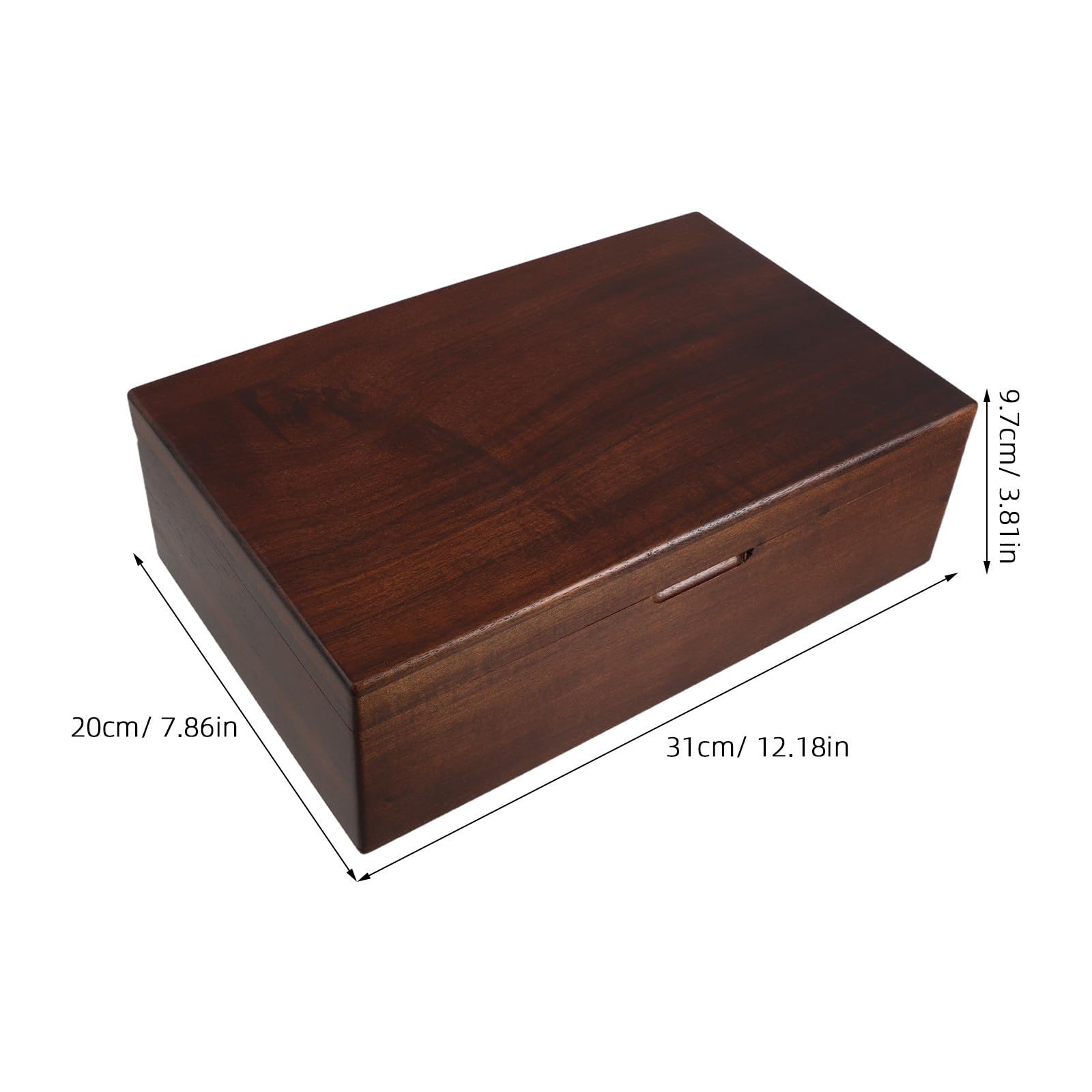 HOMSFOU Holz Teebeutel Aufbewahrungsbox mit 8 Fächern Rechteckiges Design Platzsparend und Schnell Zugänglich für Zuhause und Kaffee Station im Vintage Stil Wiederverwendbar