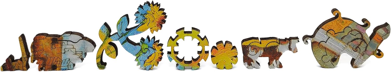 Wooden Jigsаw Puzzle for Adults - Uniquely Shaped Pieces - Made in The USA by FoxSmartBox - 505 Pieces - SunfLovers