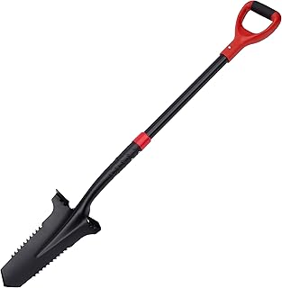 Meister 9872240 Bêche avec scie à Racine – pour Racines jusqu'à 3 cm – Largeur de Travail 195 mm – Poignée Ergonomique en D – pour Jardin, Construction et Entretien du Paysage/bêche/Bêche/Racine