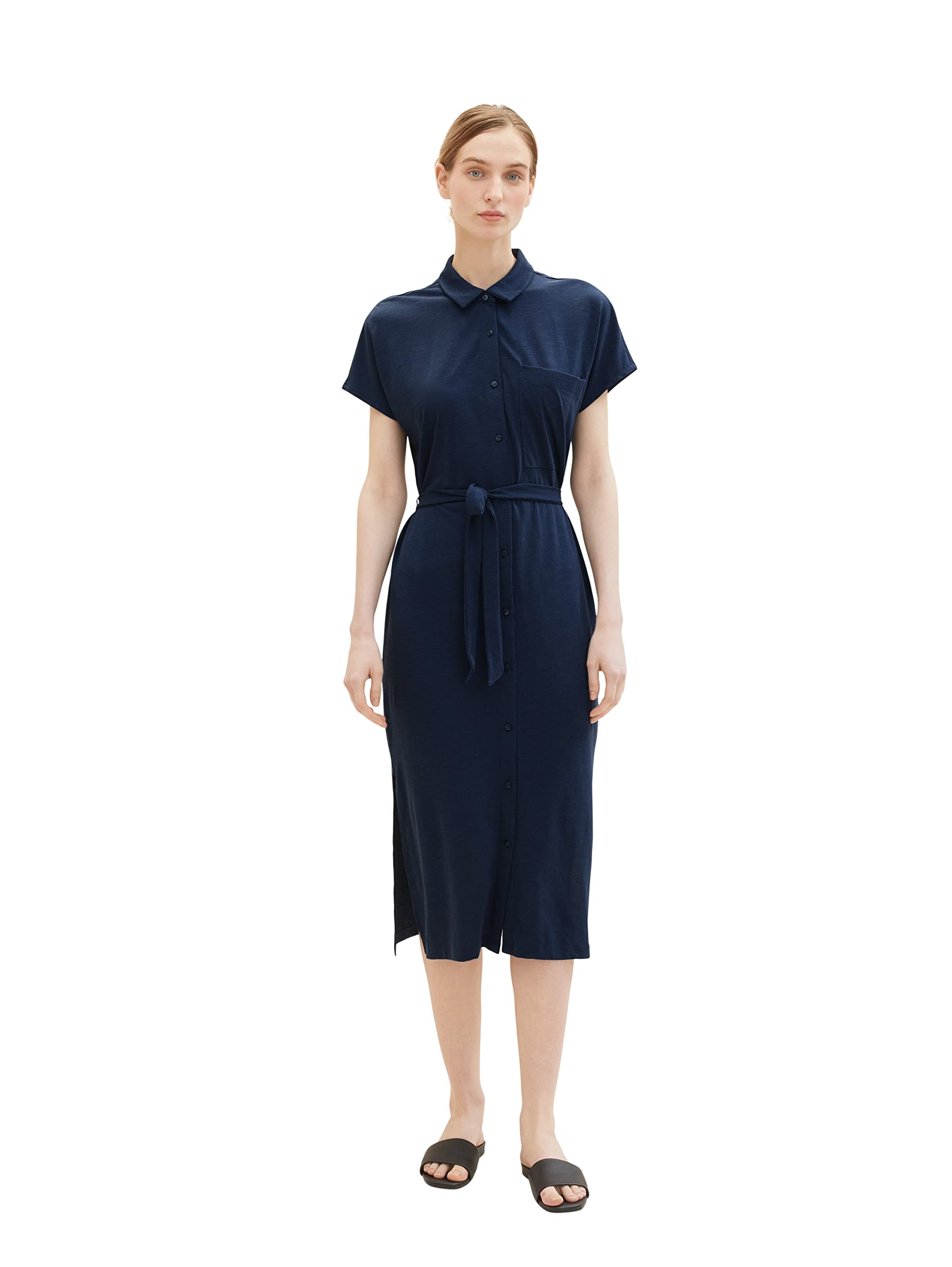 TOM TAILOR Damen 1036649 Kleid, 11758 - Midnight Sail, 42