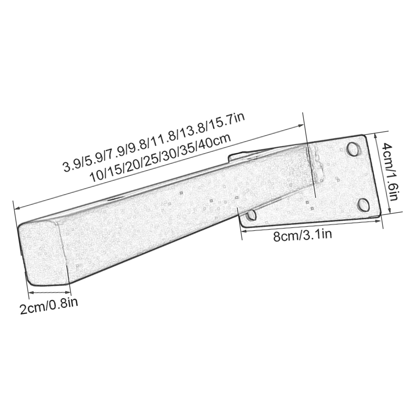 Xrdbfd Support D'étagère Noir Robuste, Equerre Pour Etagere Murale À Angle Droit 90 Degrés, Supports D'étagère Flottants Industriels, 2X Equerre Décoratifs Rétro Vis Assorties,White-50cm/19.7in
