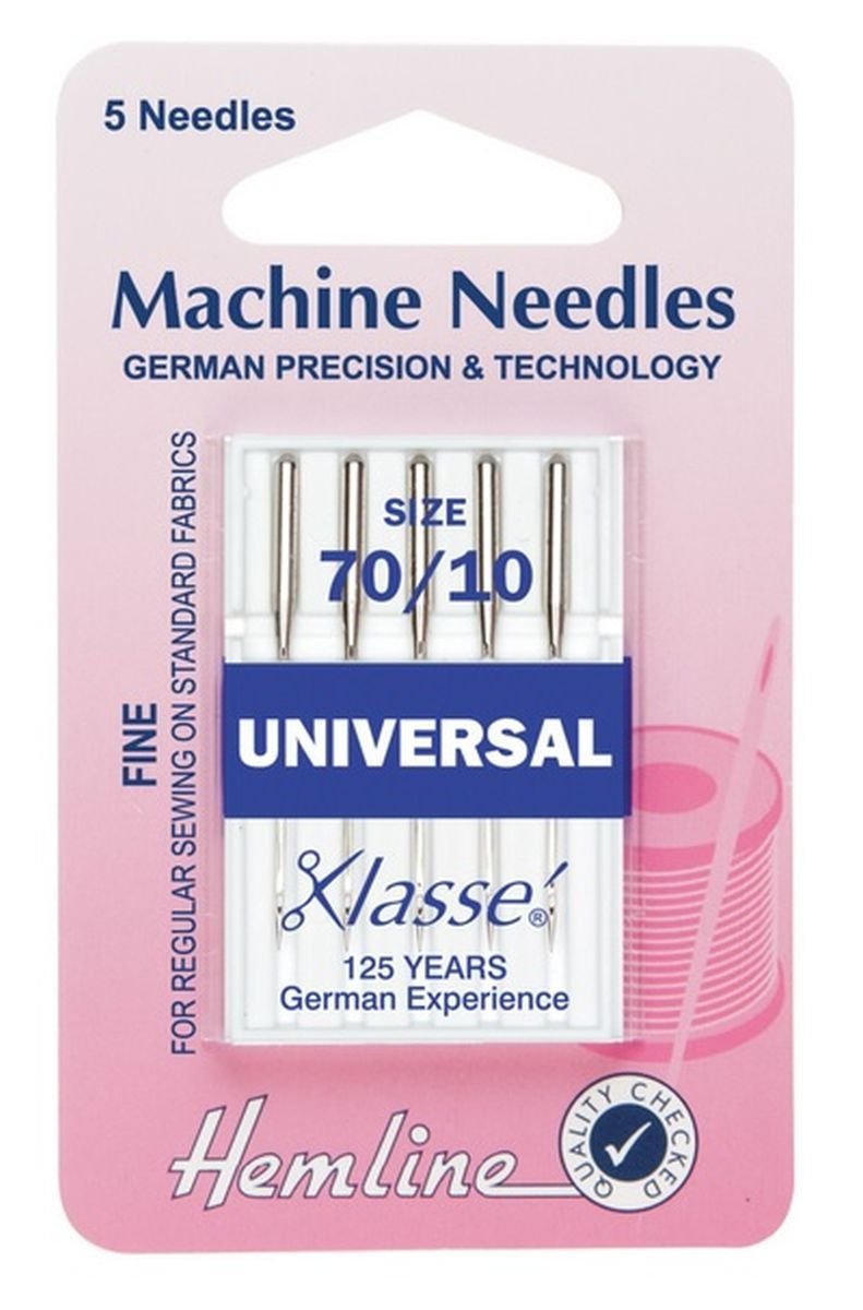 Hemline H100.70 Universal Sewing Machine Needles - Fine 70/10
