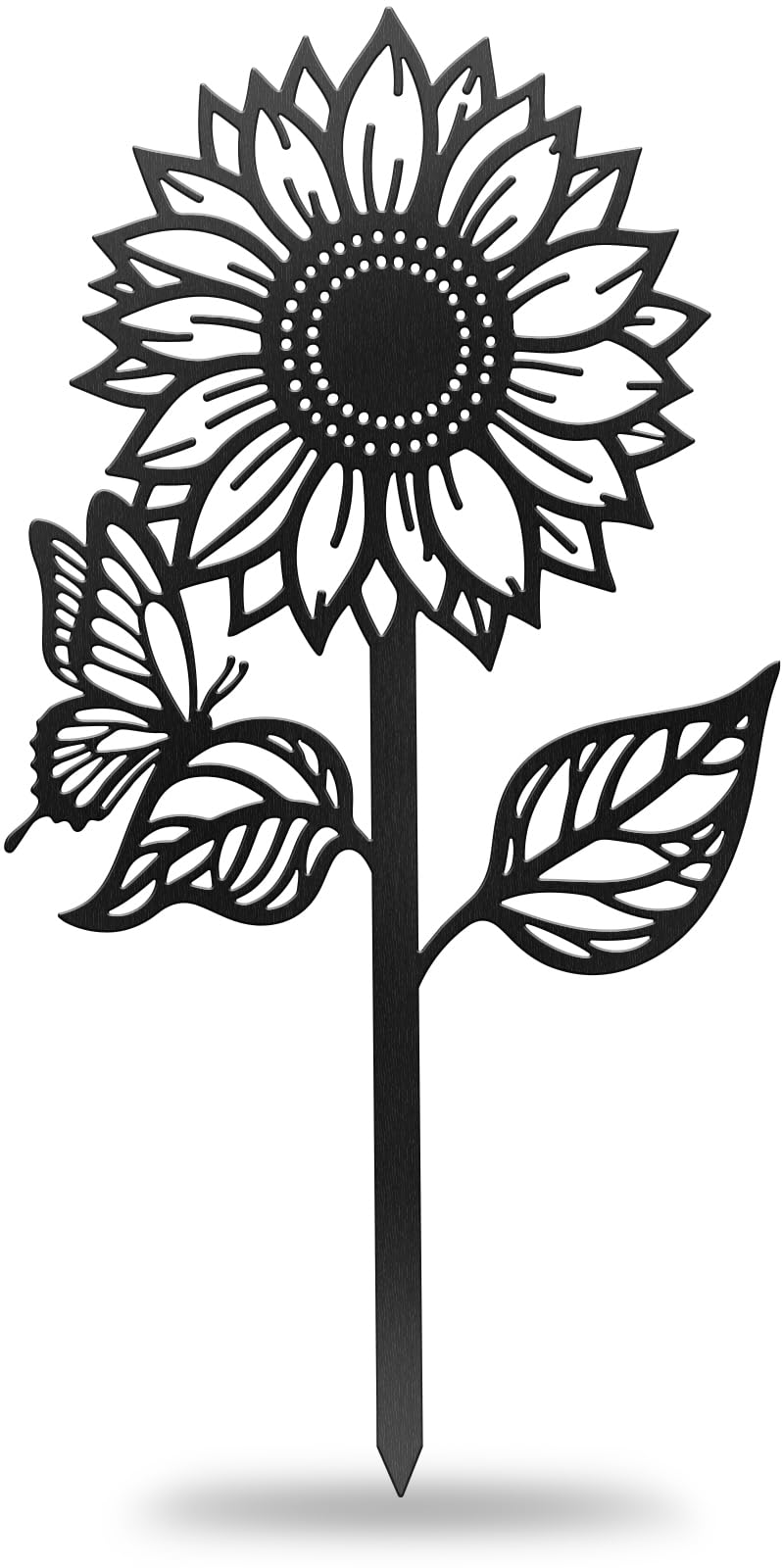 CUTHOLLOW Metal Plant Marker Stake Sunflowers and Butterflies for Outdoor Indoor, Waterproof 30x16cm Cute Garden Plant Labels Sign Tag for Herb, Farmhouse Greenhouse Decor - Funny Gardening Gifts