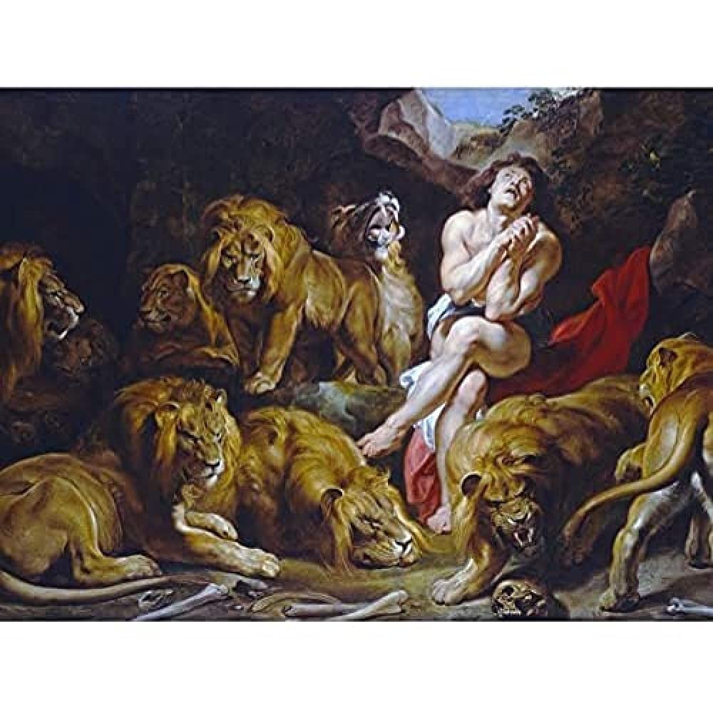 Rubens Daniel In The Lions Den Unframed Wall Art Print Poster Home Decor Premium
