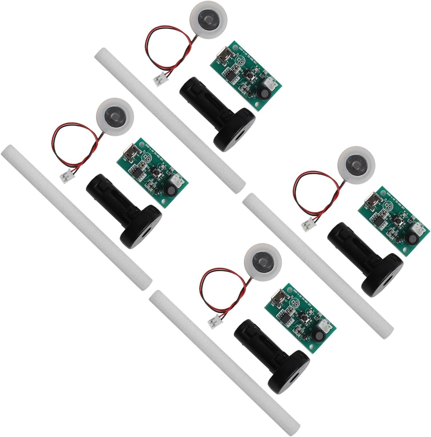 4PCS USB Humidifier Module 5V Atomization Module for DIY Mist Maker Kit, Fine Spray Atomizer with 740 Holes, Piezoelectric Humidifier Component, Low Voltage Mist Module for Aromatherapy Diffuser