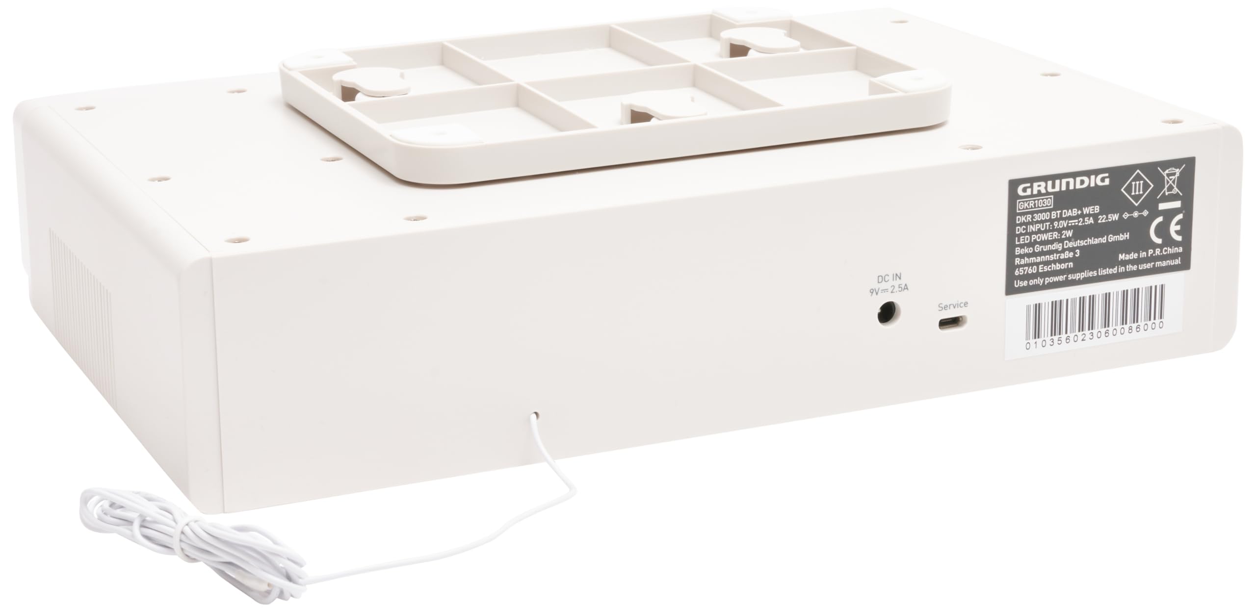 Grundig DKR 2000 BT Lugar de Trabajo Digital Blanco