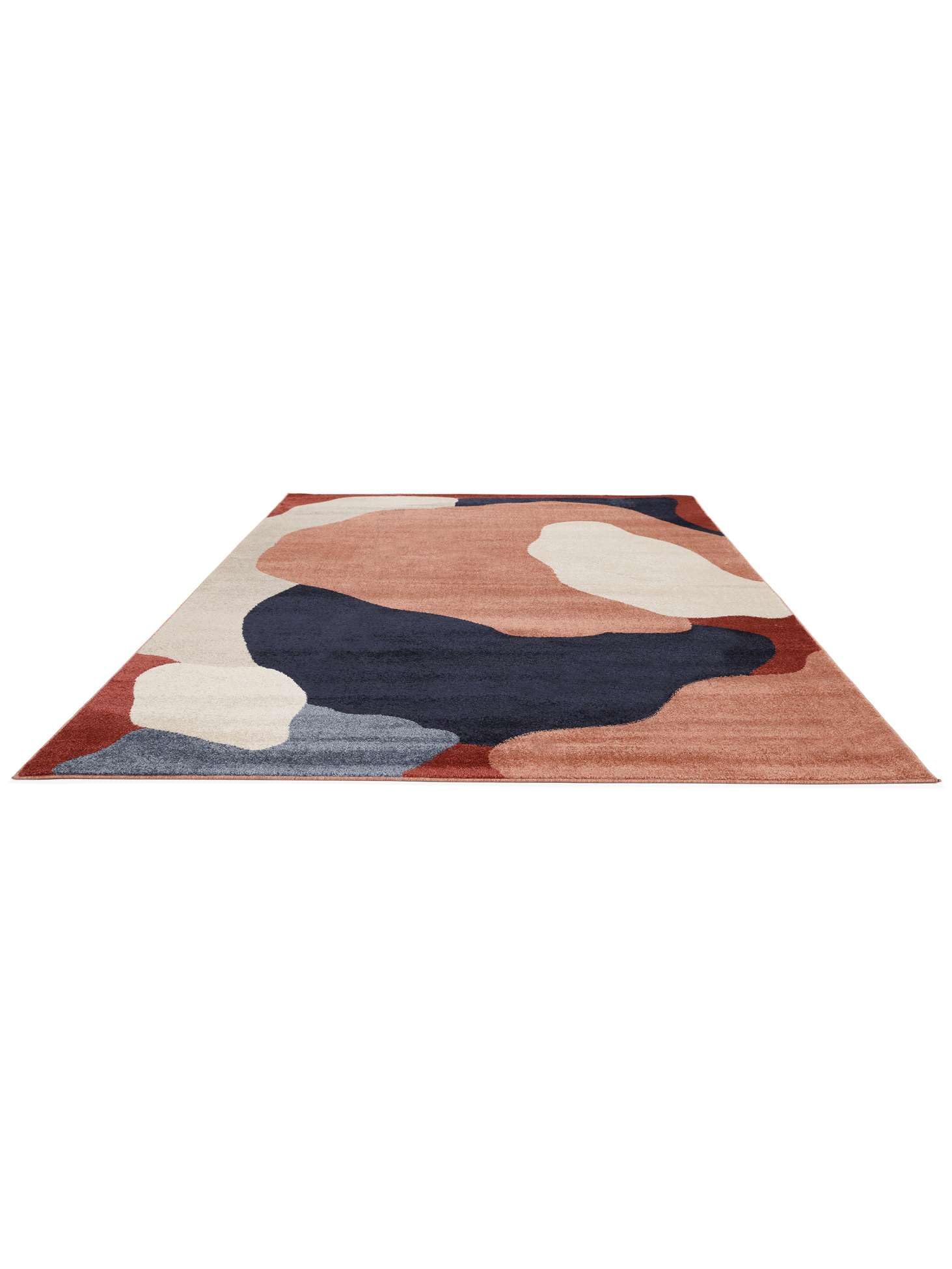 RugVista Big Sur, Tappeto, Moderni, 240 x 300 cm, Rettangolare, Pelo medio, Lavabile solo a secco, oeko_tex_100, Terracotta/Navy