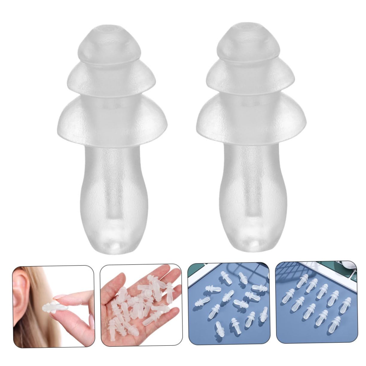 250pares Tapones De Oído De Reutilizables Reducción De Impermeables y Cómodos Para Construcción y Conciertos