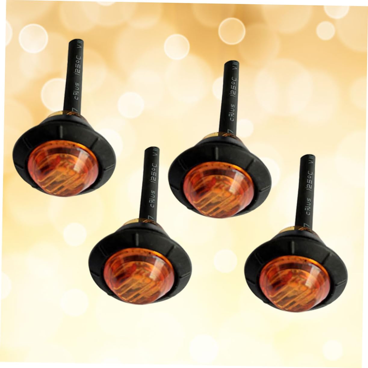 ibasenice 20pezzi Luce Laterale LED LED Rotonda Luce di Posizione Segnalazione per Camion Rimorchio Giallo Basso Consumo Energetico Facile Installazione