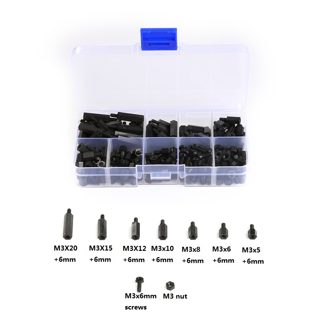 Kit 300 Pezzi Distanziali Esagonali M3 In Nylon - Viti E Dadi Separatori Per PCB - Foto 2