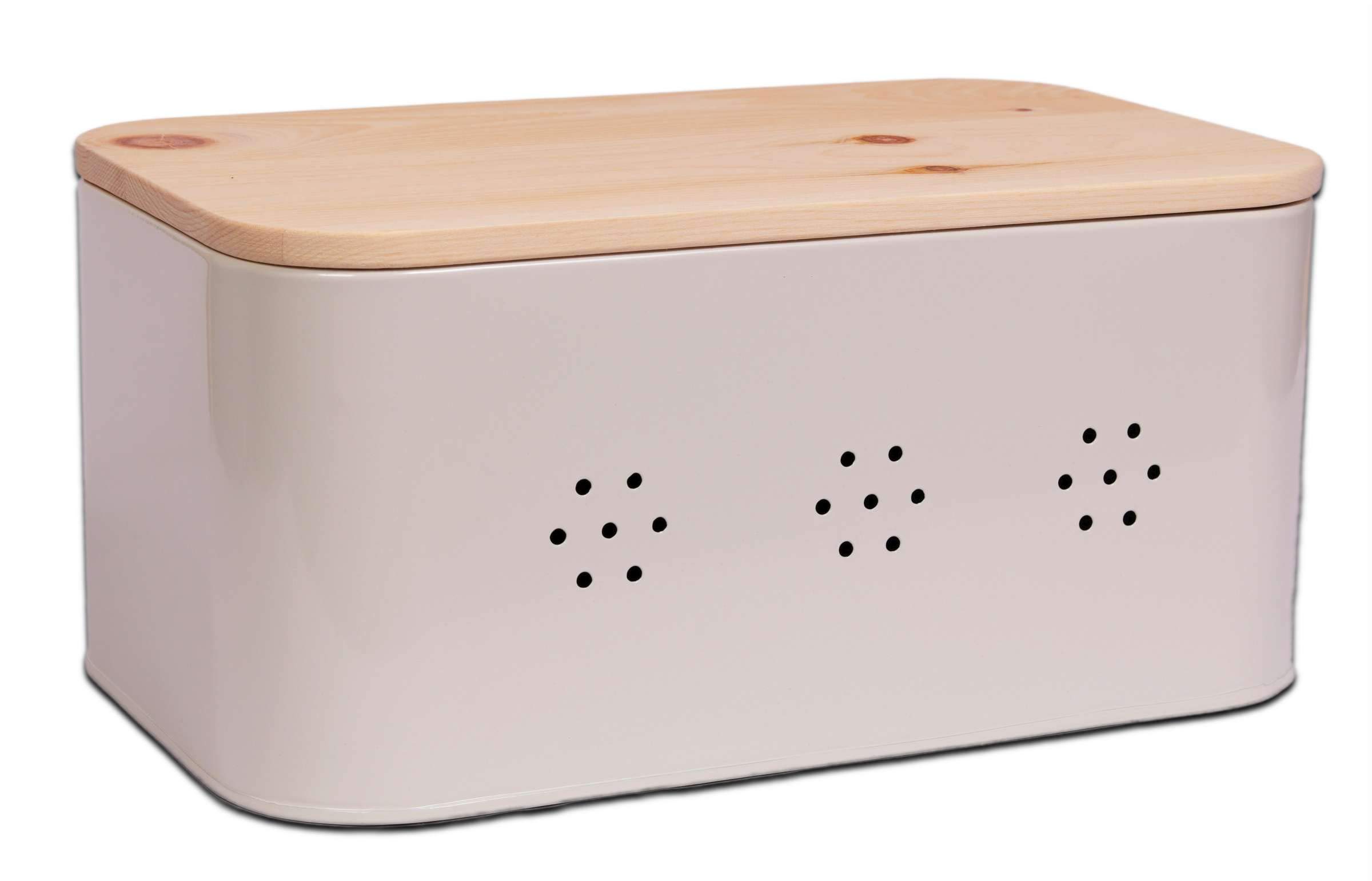 Brotbox aus Metall und Zirbenholz - abnehmbares Servier- und Schneidebrett - Brotkasten Made in Tirol