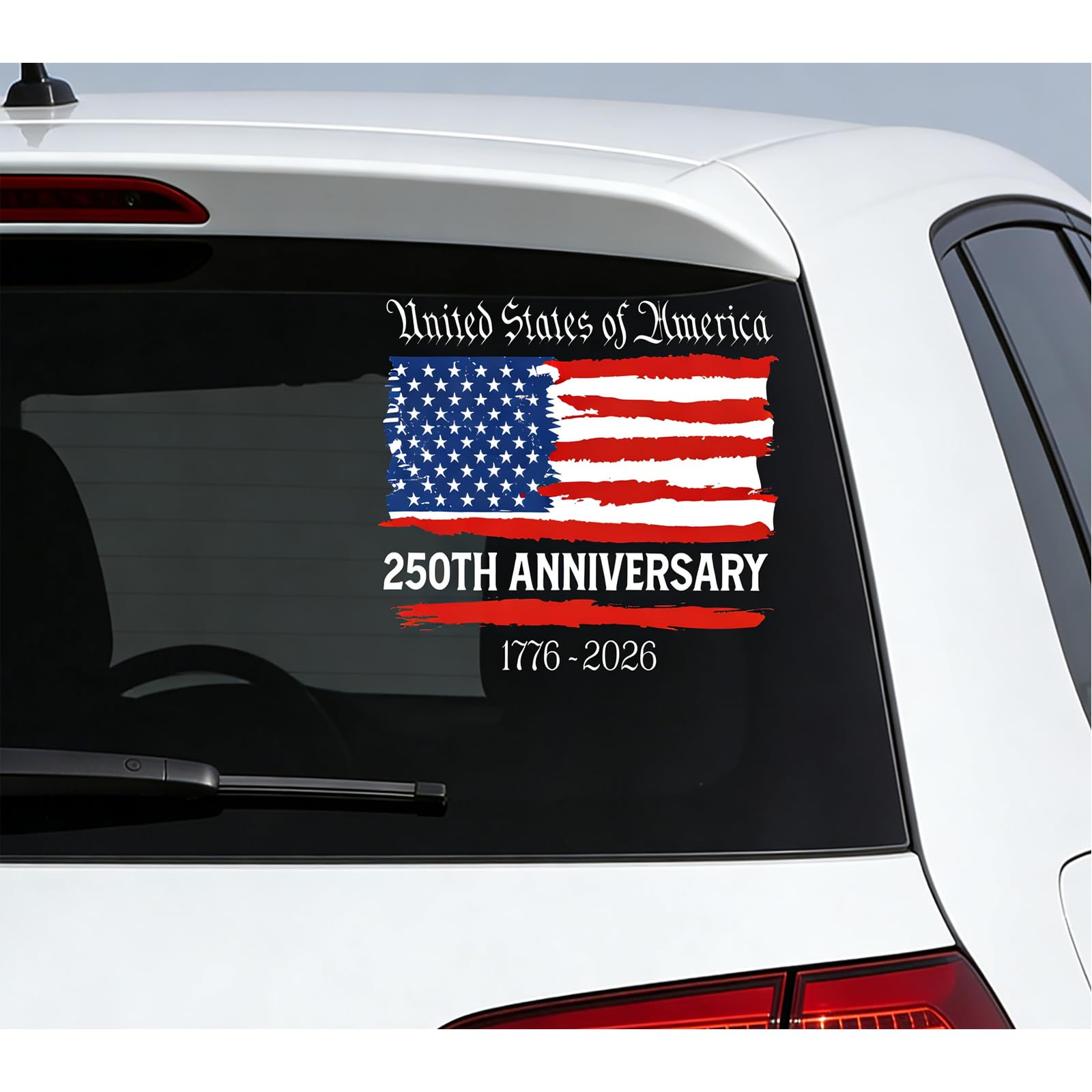 USA 250th Anniversary Car Sticker for Toyota Aqua Fortuner FJ Cruiser 2015-2025-pr, 1776-2026 American Patriotic Flag Vinyl Decal Waterproof & Durable for Car Windows(11.8x11.8in)