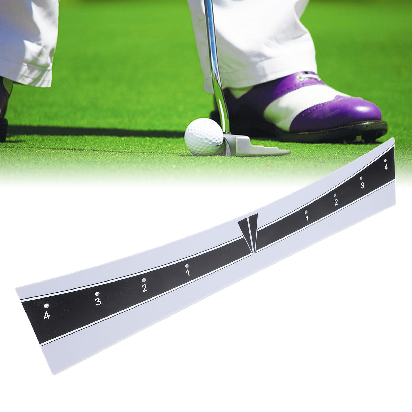 Entrenador de Golpe de Putt de Golf Putting Plane Rail, para Uso en Interior/Exterior, Mejora la Precisión 60,5x11,2x12cm/23,8x4,4x4,7in