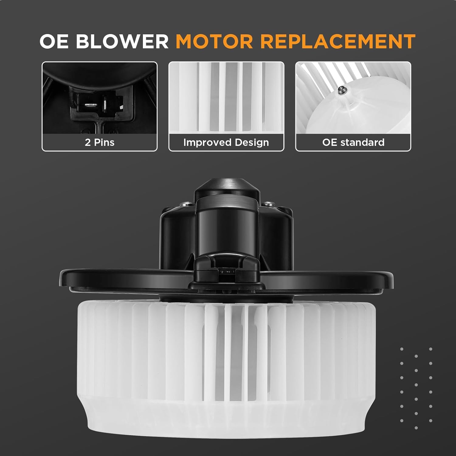 HVAC Blower Motor 700005 Compatible with Honda 01-05 Civic, 02-06 CR-V, 03-11 Element, Heater Blower for SK700005 3010209 75736 HO3126101 PM9177 A/C Blower Motor Assembly
