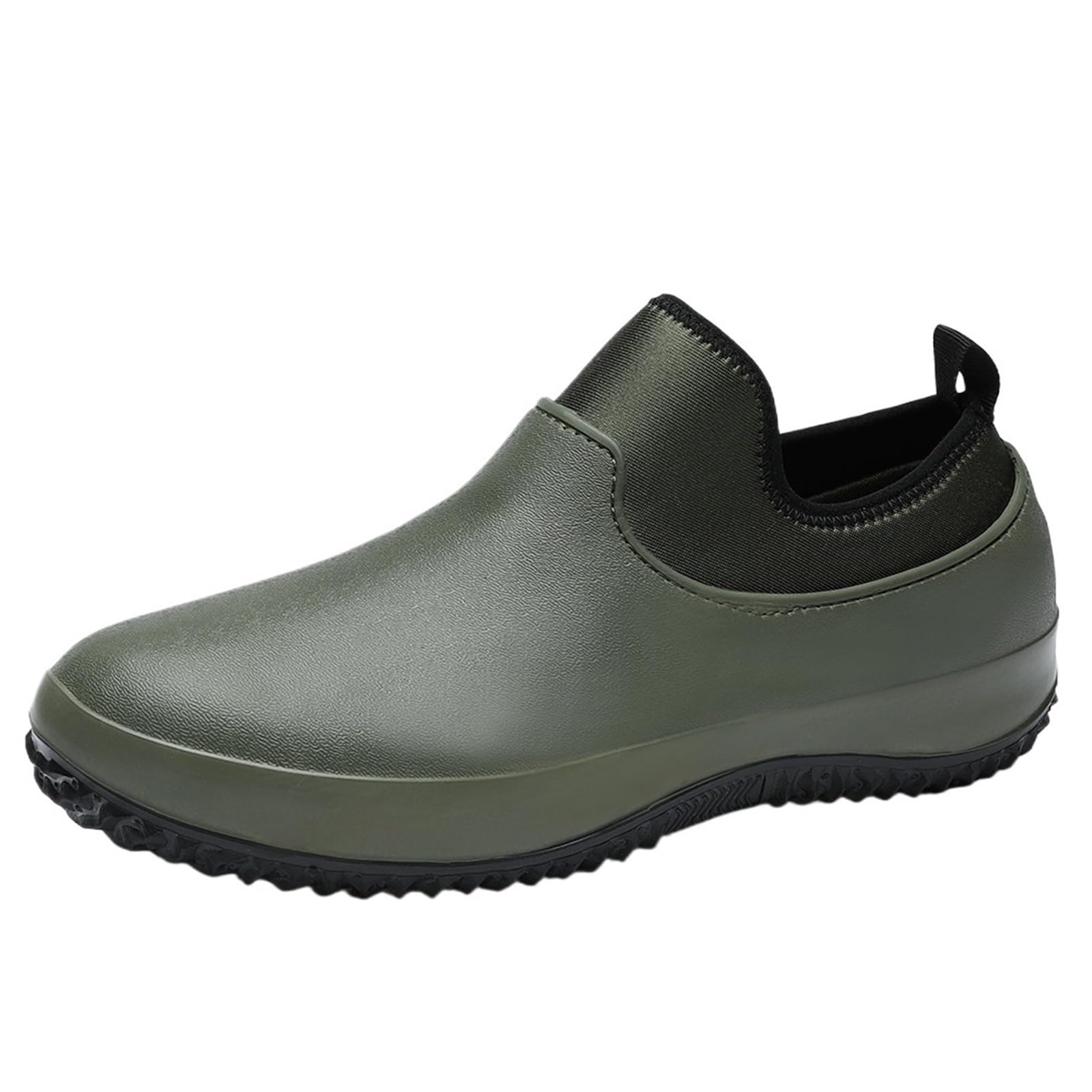 Stivali da Pioggia da Uomo Corti Stivali di Gomma Impermeabili all'aperto Comodi Antiscivolo Scarpe da Lavoro da Cuoco Stivali da Pesca da Uomo for Tempo piovoso Stivali Pioggia Uomo(Blue,39)