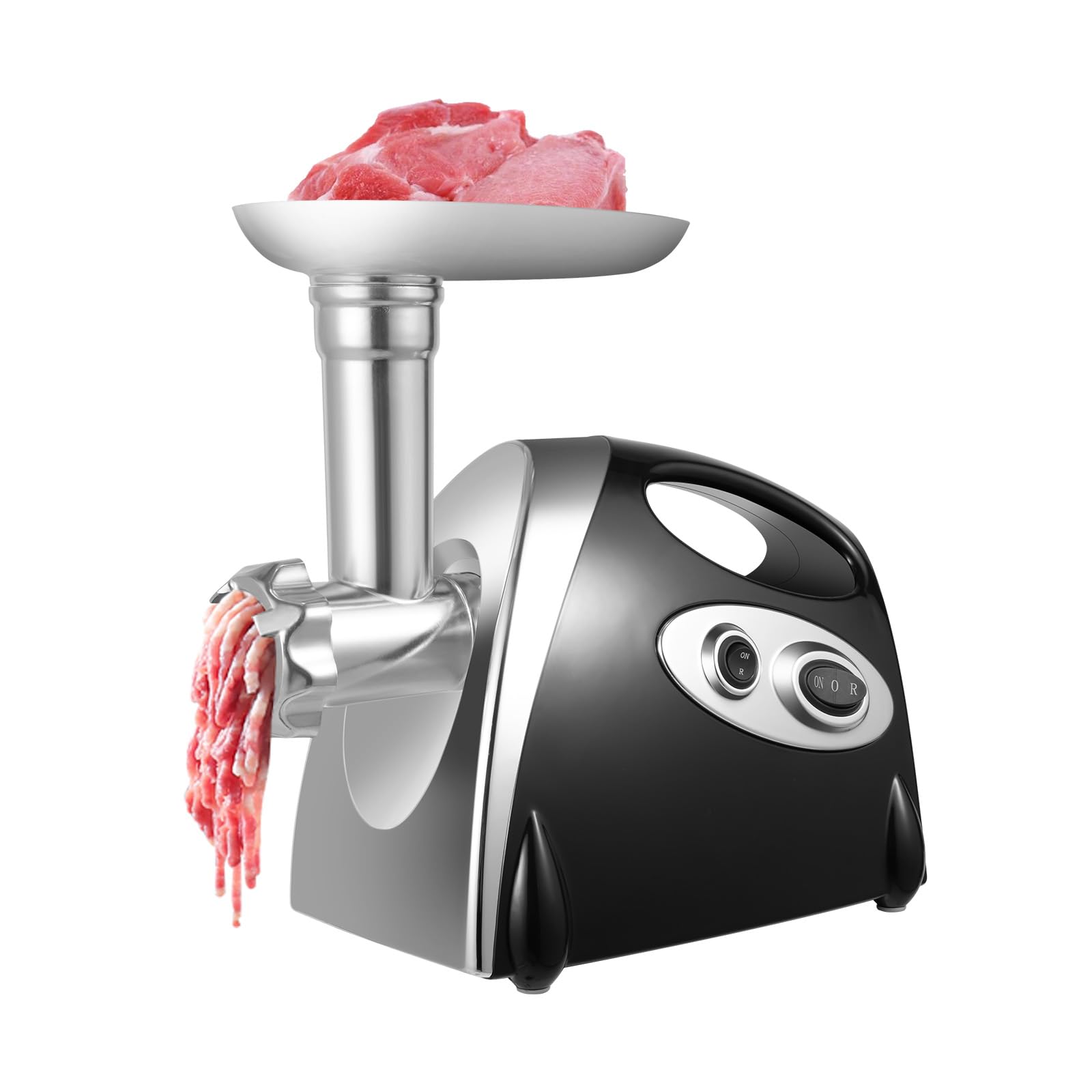 Fleischwolf Elektrisch 800W Multi Küchenfleischmaschine mit 3 Schneidplatten und Wurstfüllrohr, Hocheffizienter Edelstahl Fleischwolf Meat Grinder