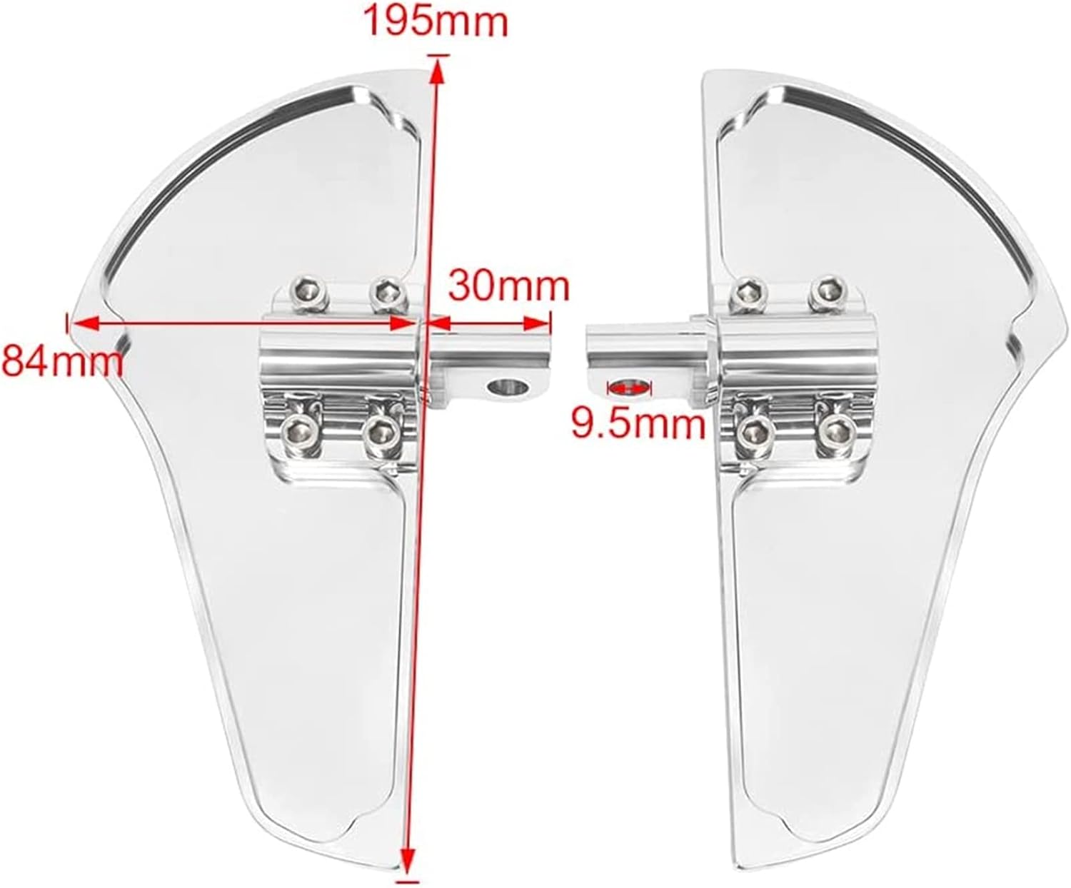Motorcycle Floorboards CNC Male Mount Foot Rest Pegs For Harley Touring Softail, Chrome