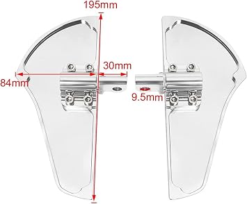 Motorcycle Floorboards CNC Male Mount Foot Rest Pegs For Harley Touring Softail, Chrome