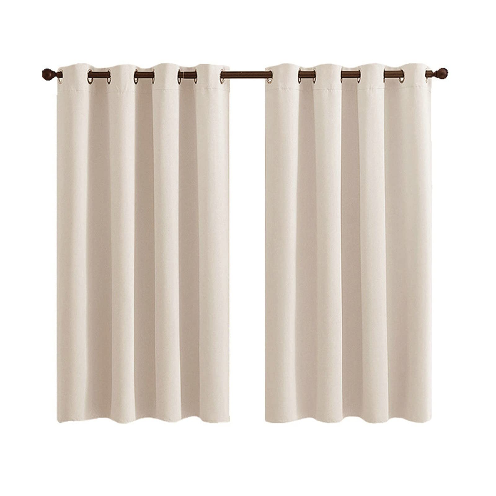 Rideaux occultants beiges 234x137cm à oeillets pour salon