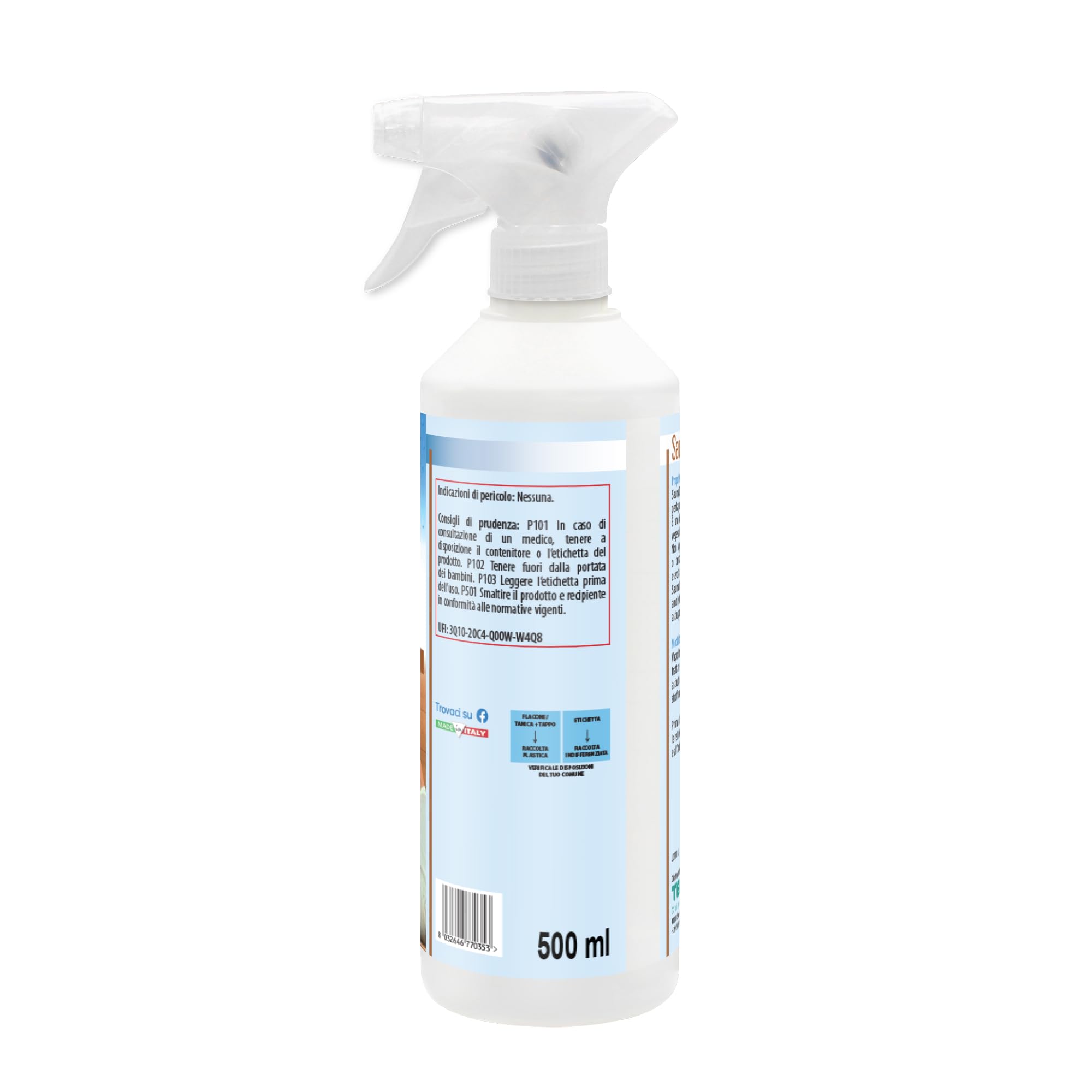 Metacril SaunaDet + Chiffon Real Clean, nettoyant et hygiénisant à Action désodorisante, à Base d’extraits végétaux et au pH Neutre, pour saunas en Bois – 500 ML