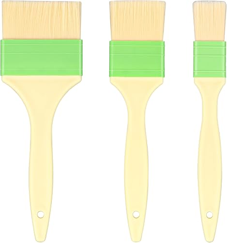 Miniatura 1 de OYV - Juego de 3 brochas de pastelería, juego de cepillos de cocina para barbacoa, cepillo de alimentos para hornear, perfecto para adobo, salsa,