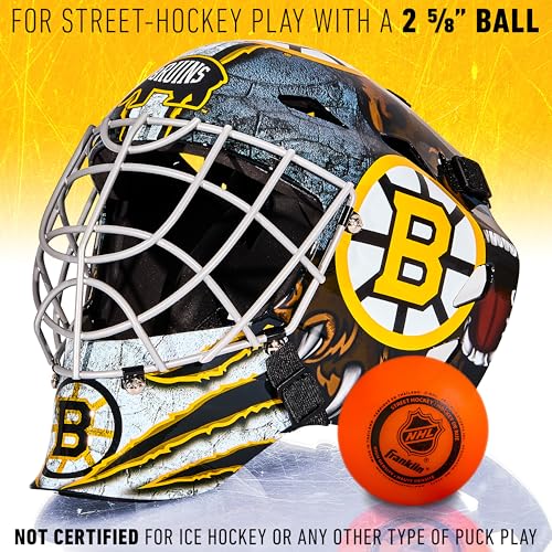Franklin Sports NHL Street Hockey Goalie Face Mask - Boston Bruins by Franklin Sports - Used condition - Image 7