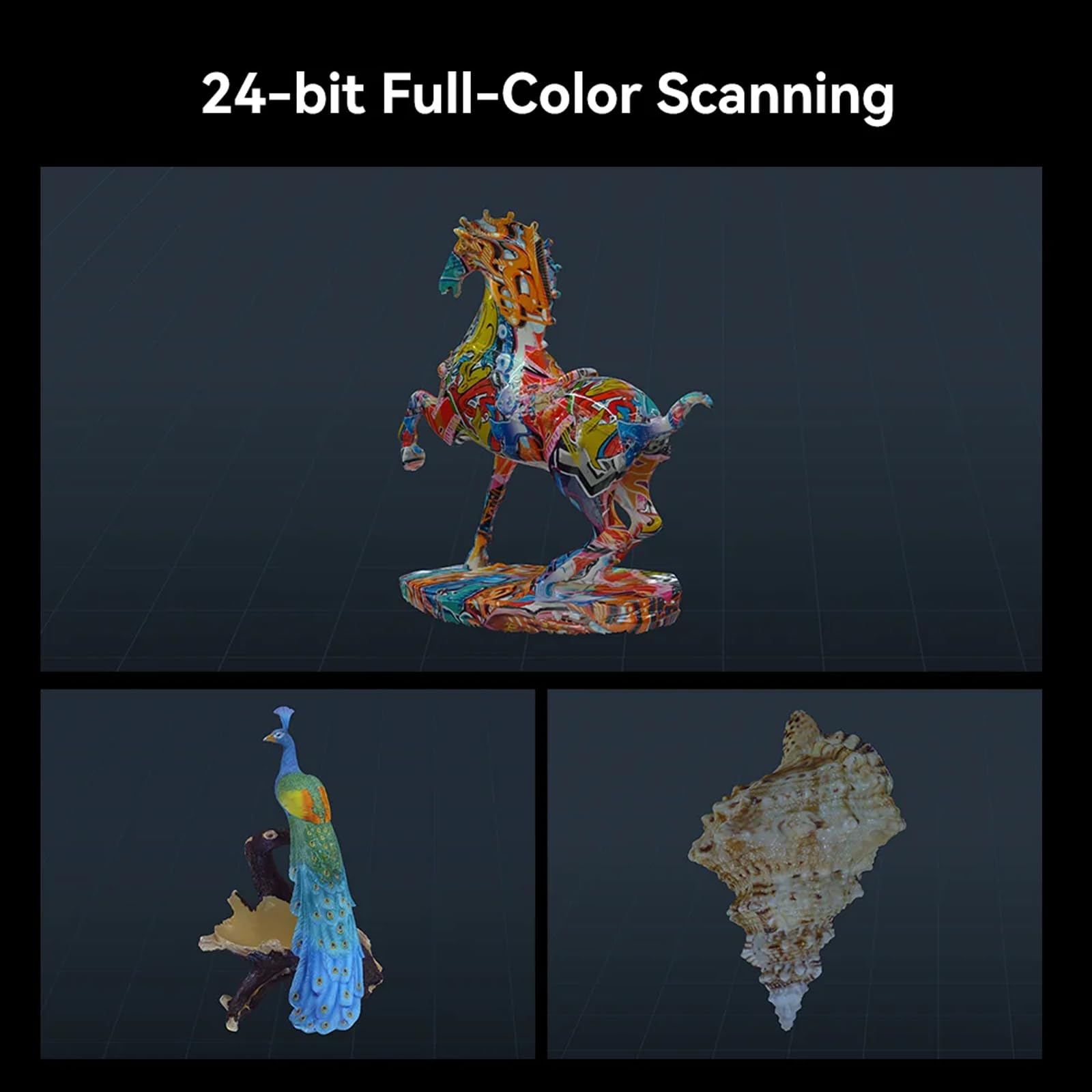 Creality CR-Scan Raptor Scanner 3D Précision métrologique 0,02 mm Vitesse de numérisation 60 fps Scanner anti-shaking Scanner à lumière bleue et infrarouge Numérisation entre 5 et 2000 mm