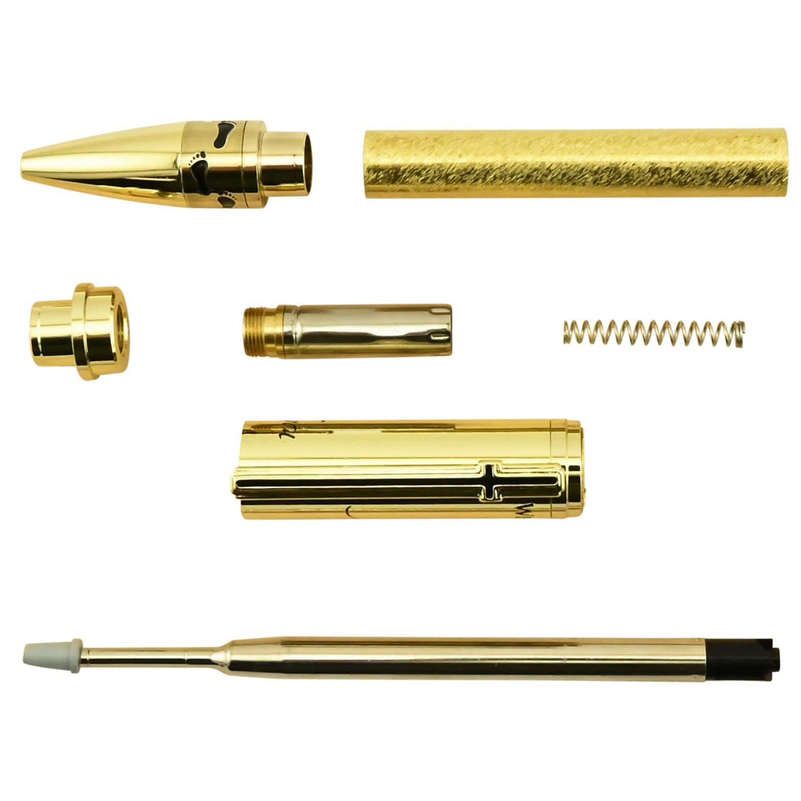 Penn State Industries PKFSANDGD Footprints In The Sand Twist Ballpoint Pen Kit Woodturning Project (Golden)