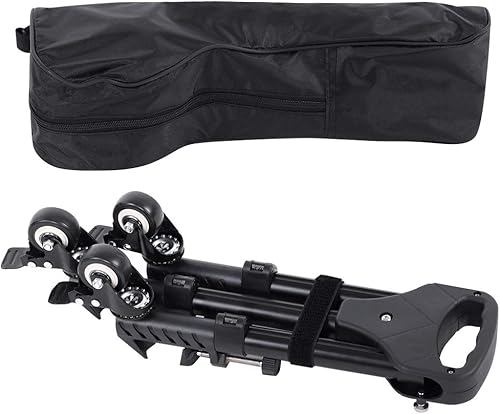 Miniatura 5 de Acouto Tr Dolly con ruedas Heavy Duty VX-600 plegable Tr Dolly 3 ruedas base polea base universal cámara fotografía profesional aleación de aluminio