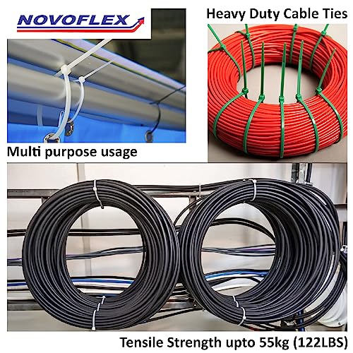 Image of Novoflex CPS 100 ES K (R) ,Cab Lok Nylon Cable Ties 100 x 2.5 mm Colour: Red ,Pack of 1000, 4 Inch, Tensile Strength: 8 KGF / 18 LBS