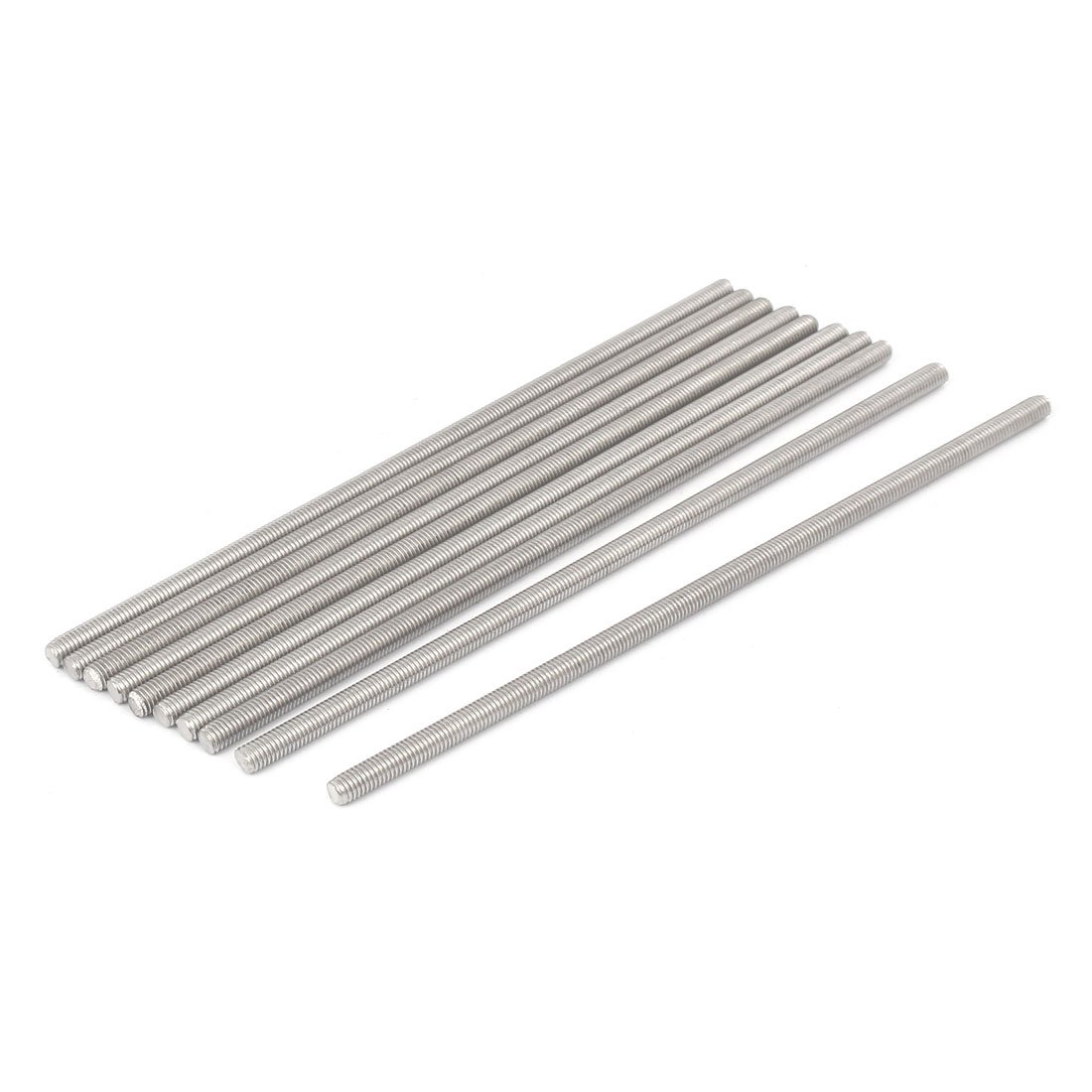 uxcell M5 x 160mm 304 Stainless Steel Fully Threaded Rod Bar Studs Fasteners 10 Pcs