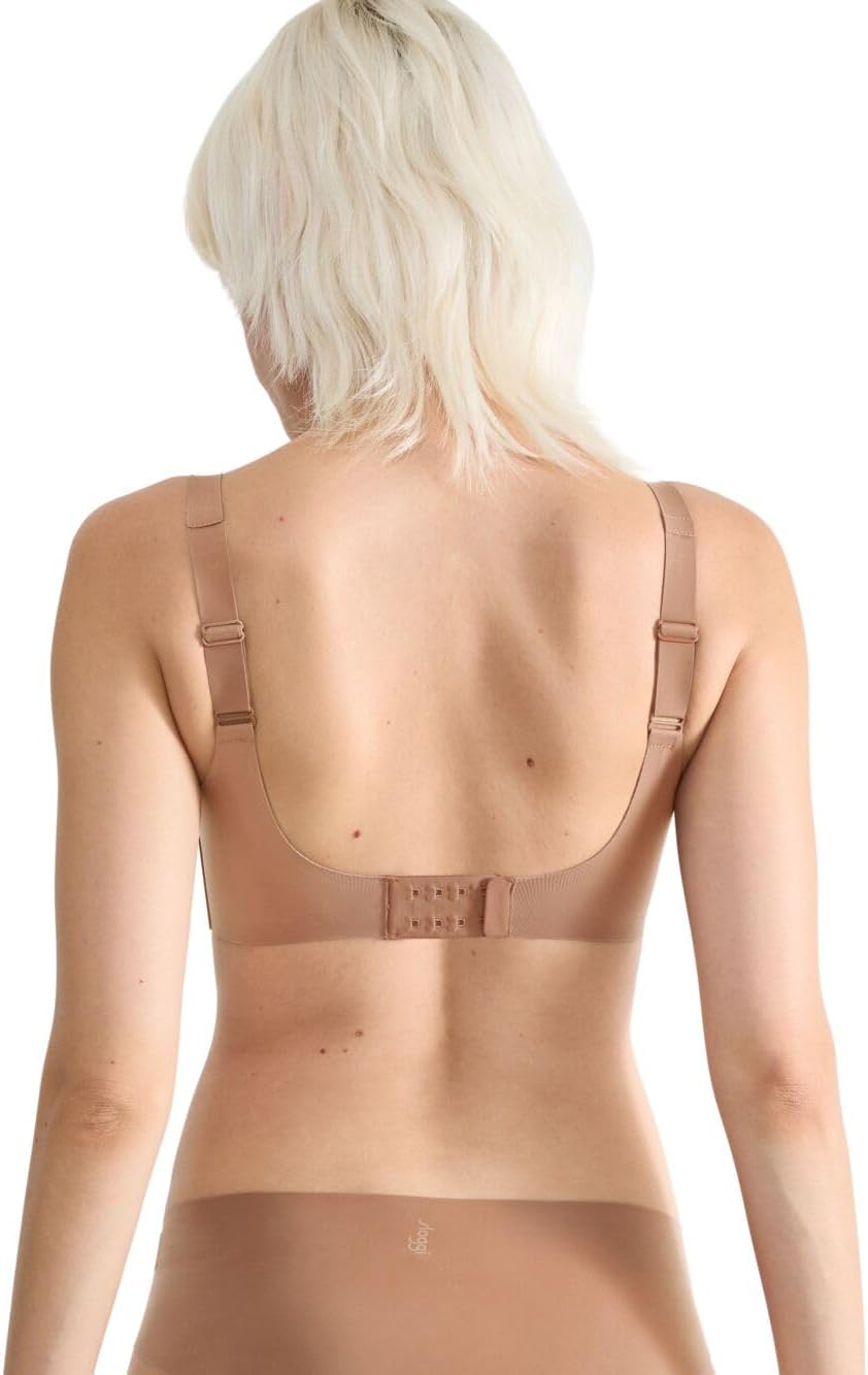 Sloggi Zero Feel Soft Bra Non Wired Soft Cup Hook & Eye Bra Seamless Lingerie