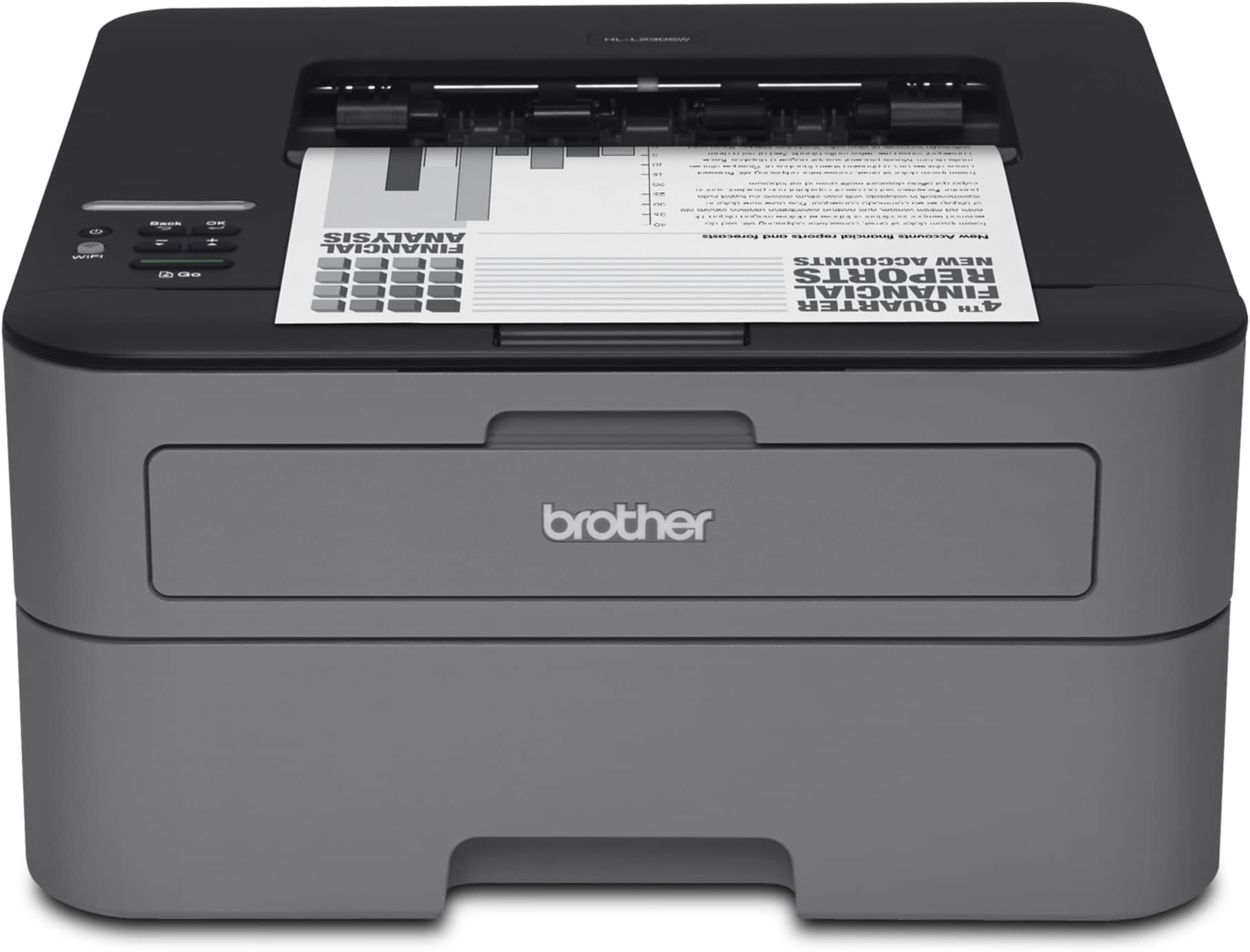 Brother HLL2305W Compact Mono Laser Single Function Printer with Wireless and Mobile Device Printing, White