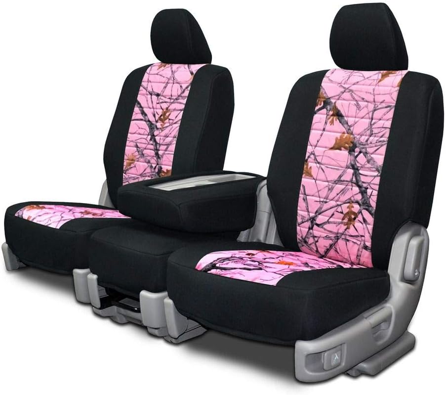 Custom Fit Seat Covers for Chevy/GMC Bench Style Seats - Pnik Neoprene & Camo Fabric
