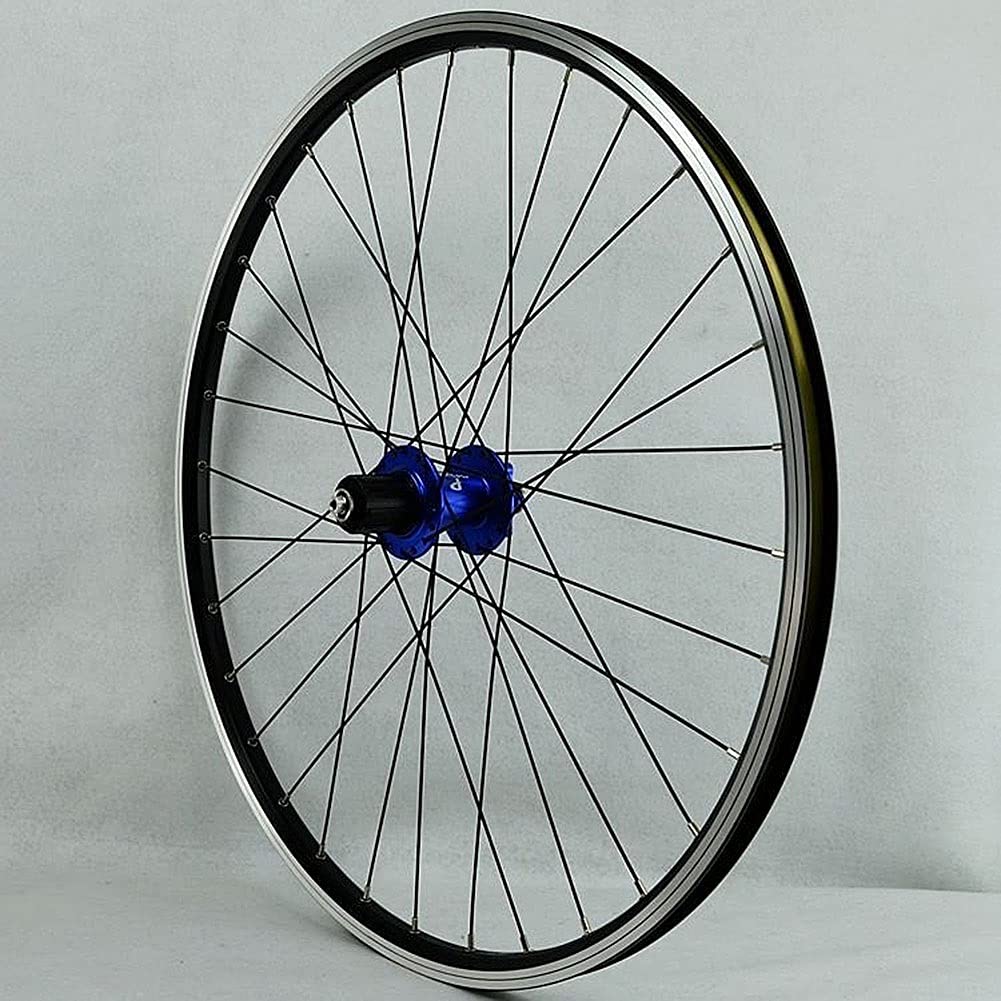 TUJISEK 26 27,5 29 Pollici Mountain Bike Ruote Freno A Disco/V Rilascio Rapido MTB Davanti & Posteriore Ruota 7 8 9 10 11 12 velocità Cassetta Ruota Libera 32 Fori(Blue Hub,27.5in)
