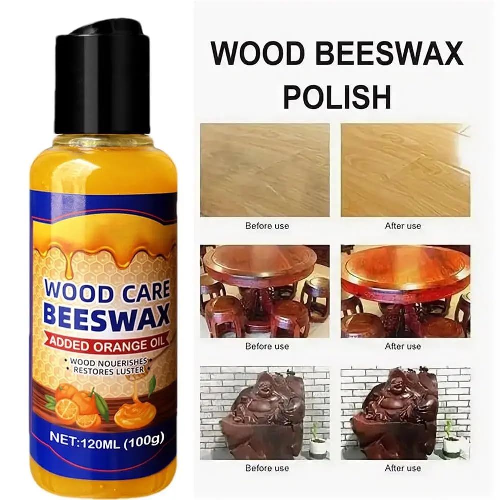 120ml Cera Miele Pura Cera D'api Naturale Mobili In Legno Lucidatura Del Pavimento In Pelle Manutenzione Ceretta Con Un Asciugamano Per Pavimento In Legno Pulito (1 pezzo)